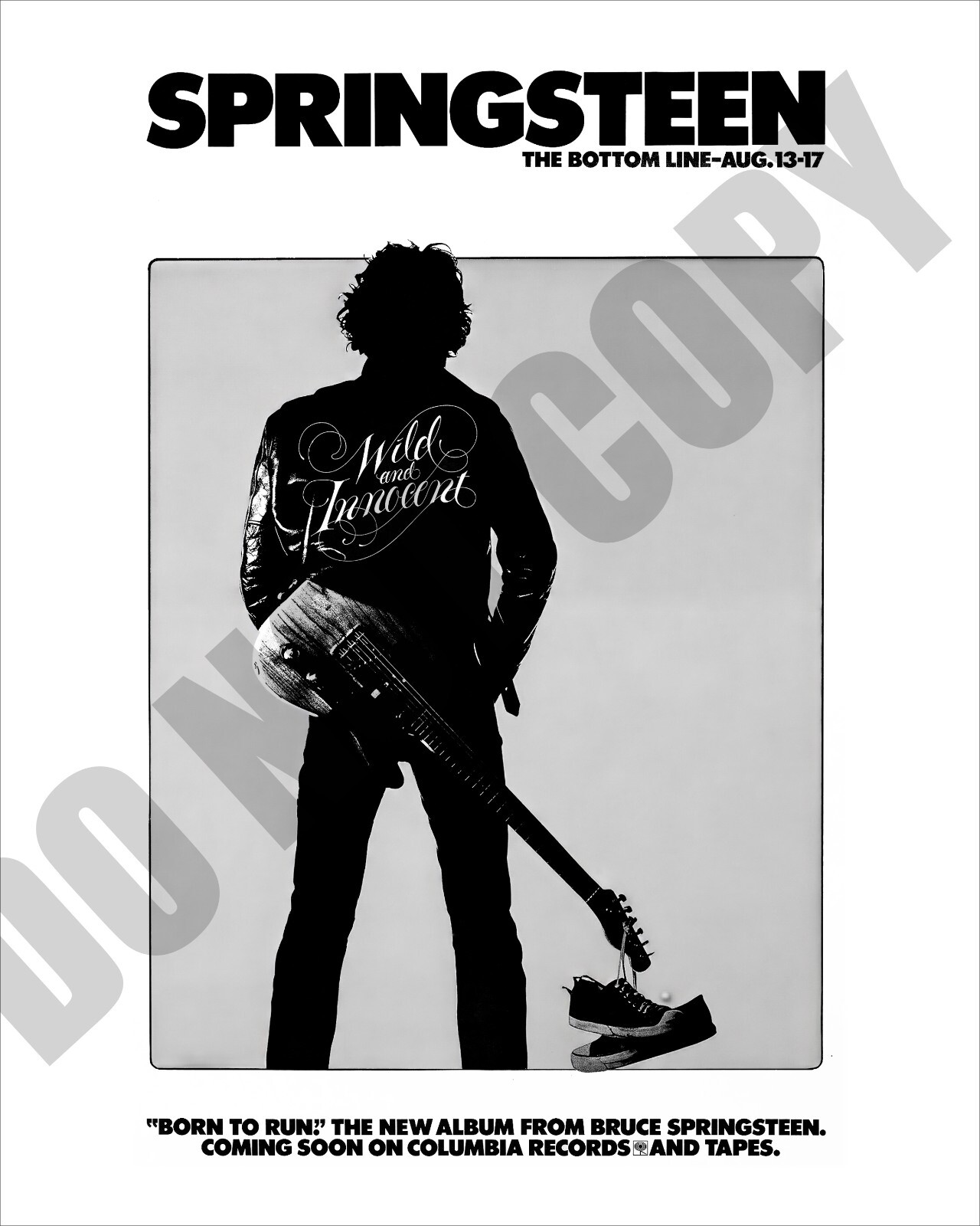 1975 Bruce Springsteen The Bottom Line Concert Born To Run Magazine ...