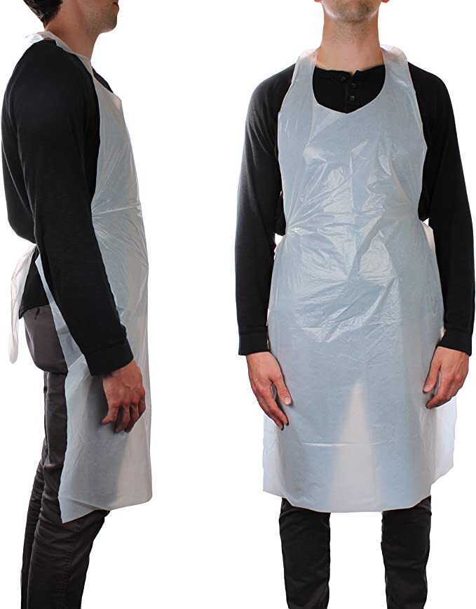 Disposable Aprons Blue or White PPE Medical Protective Waterproof