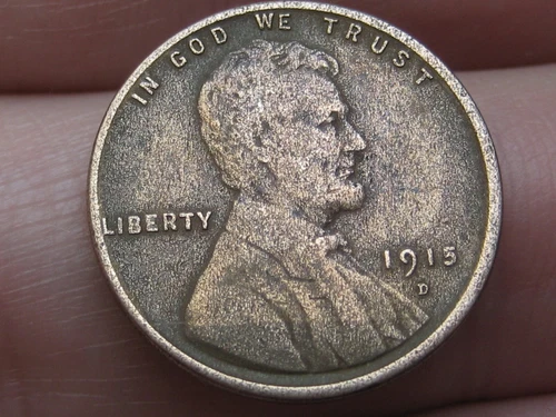 1915 D Lincoln Cent Wheat Penny- Denver, VF/XF Details