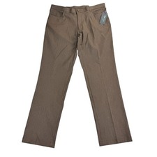 Tommy Hilfiger Mens TH Flex Finn Modern Fit Twill Pants Tobacco Brown 36x32