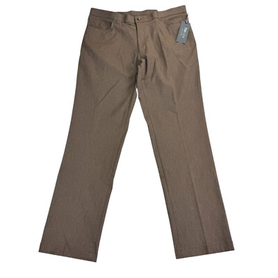 Tommy Hilfiger Mens TH Flex Finn Modern Fit Twill Pants Tobacco Brown 36x32