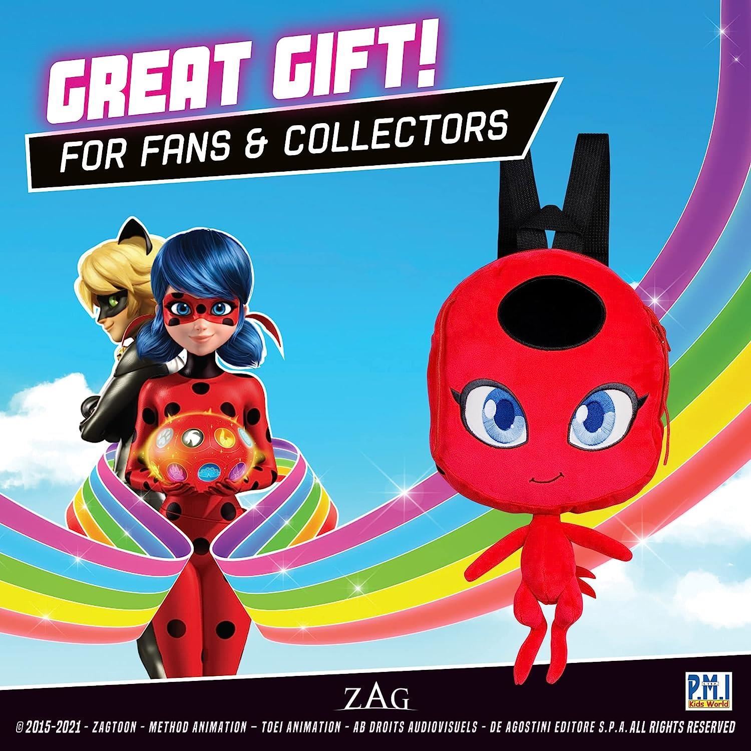 Miraculous Ladybug Tikki Plush Backpack 12" TV Show Character Embroidered