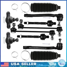 Front Tie Rod Ends Ball Joints Sway Bars For 2007-2012 Hyundai Elantra Kia Forte