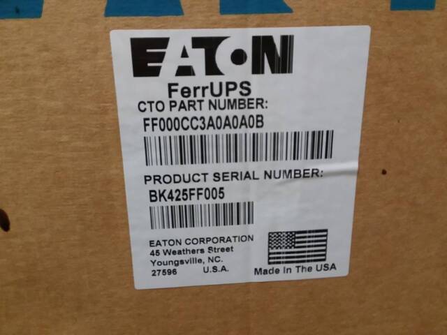 Eaton Corporation Invensys FERRUPS FE1.8 (FF000CC3A0A0A0B) UPS System