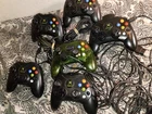 Lot Of 6 Original Xbox Controllers 5 Original  & 1 I Halo  Vintage UNTESTED