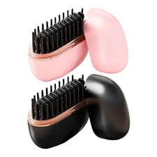 Mini Straightener, Rechargeable Portable Hair Straightener Brush, Fast Heating