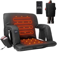 H&ZT Heated Stadium Seats for Bleachers with Back Support 10000mAh Power Bank