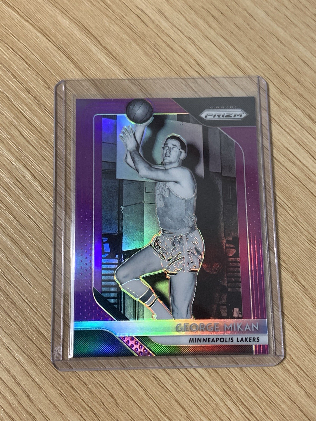 2018-19 Panini Prizm George Mikan Purple #/75 Lakers