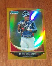2013 Bowman Chrome Minnesota Twins Brian Navarreto Gold Prizm Mini Card