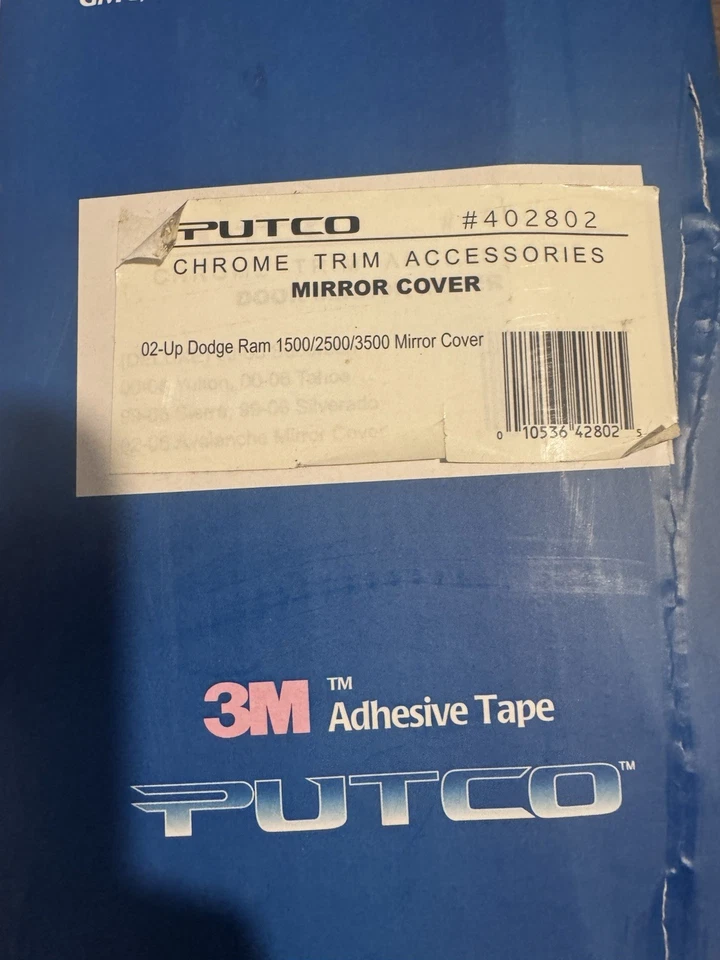 PUTCO, 02-05 Dodge Ram 1500/2500/3500, R & L Door Mirror Covers, Chrome, #402802 - Image 2 of 4