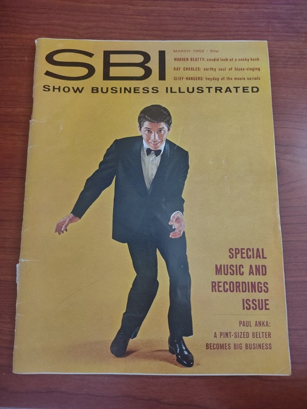 SBI Show Business Illustrated Magazine March 1962 Paul Anka on Cover