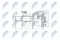 Nty Gelenksatz Antriebswelle NPZ-FR-043 FüR Fiesta Ford 6 CB1 Ccn Van Max Jk Lpg