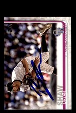 Signed Baseball Card Auto Bryan Shaw 2019 Topps #415 Colorado Rockies