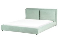 Bett Samt MintgrüN Mit Kopfteil Lattenrost 180 X 200 Cm Modern Bajonna