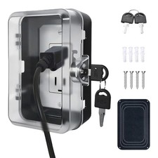 Child Proof Outlet Lock Box with 2 Durable Keys Heavy Duty Safety Coverfor Baby