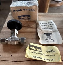 New Old Stock Parker CPI Needle Valve 3/8” Stainless Steel