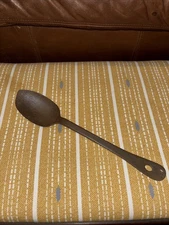 Primitive Handmade Wrought Iron Serving Spoon/ Blacksmith Tool US Made, 1800s