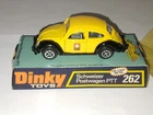 SCARCE VTG DINKY No 262 VW BEETLE 1200 SWISS PTT POSTWAGEN EXPORT ISSUE. BOXED