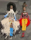 Vintage Byron Lars Barbie Doll Lot Mbili & Tano Treasures of Africa Loose Mattel