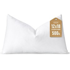 Synthetic Down Lumbar Pillow Insert, 12x18 Down Alternative Throw Pillow Inse...