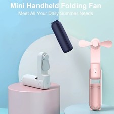 Portable Mini Fan 2000mAh USB Rechargeable 3 Speed Handheld Foldable Fan