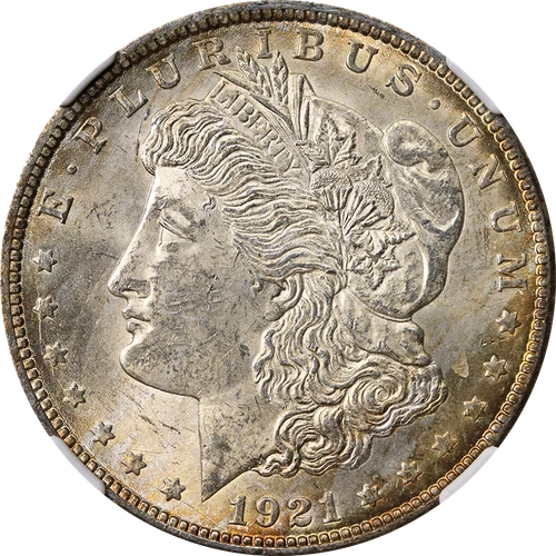 1921-P Morgan Silver Dollar NGC MS63 - Toning