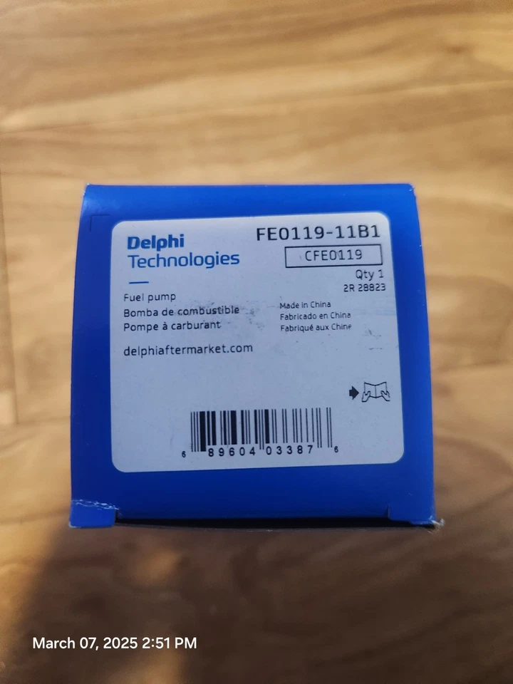 Bomba de combustible eléctrica Delphi FE0119 Foto 3 de 3