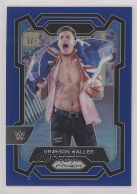 2024 Panini Prizm WWE Blue Prizm 186/199 Grayson Waller #154 18oq
