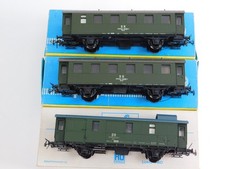 Piko / Prefo H0 3-teiliges DR Personenwagen / Gepäckwagen Konvolut mit OVP