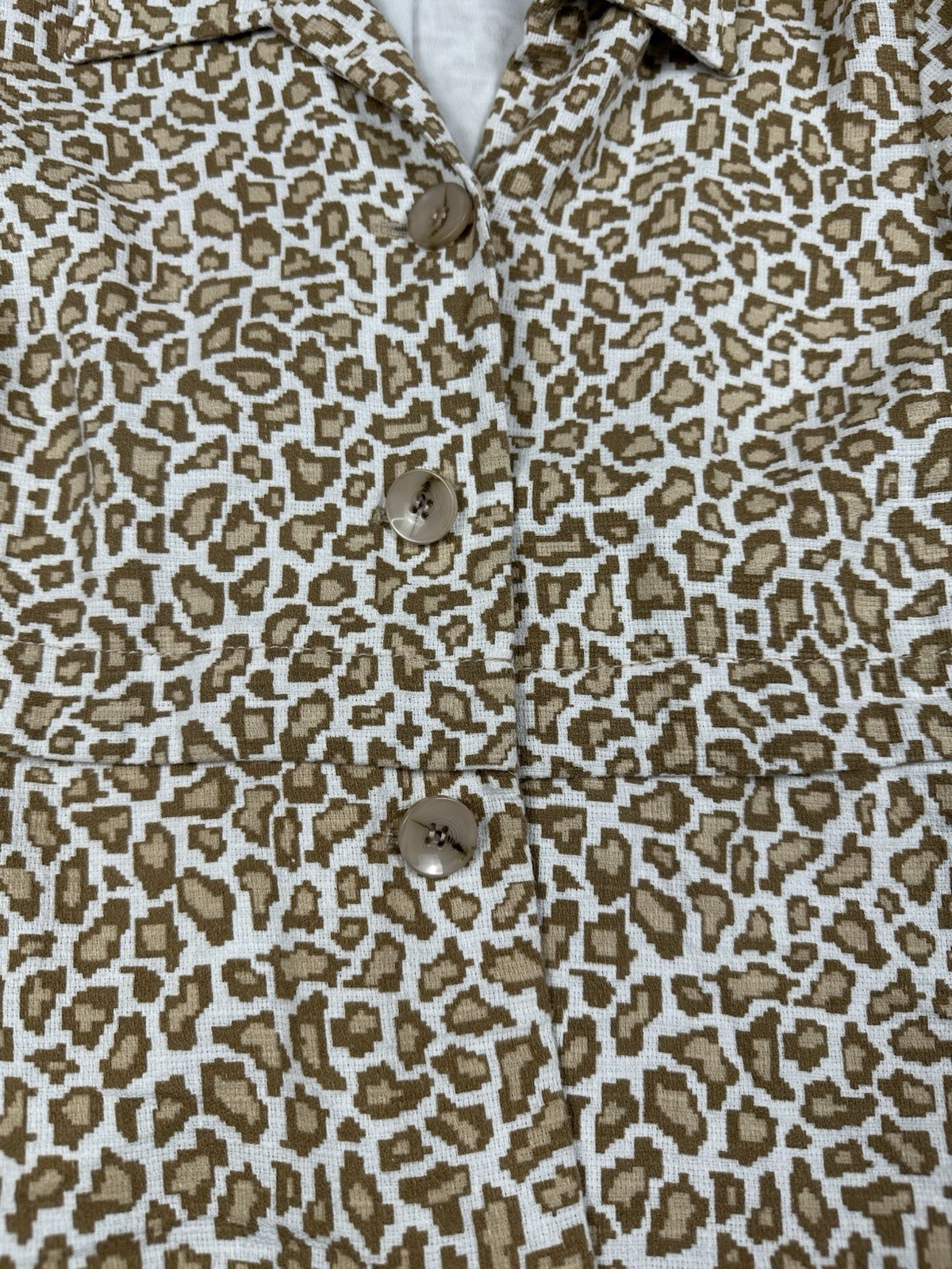 Pendleton Womens Leopard Linen Blend Peplum Jacke… - image 8