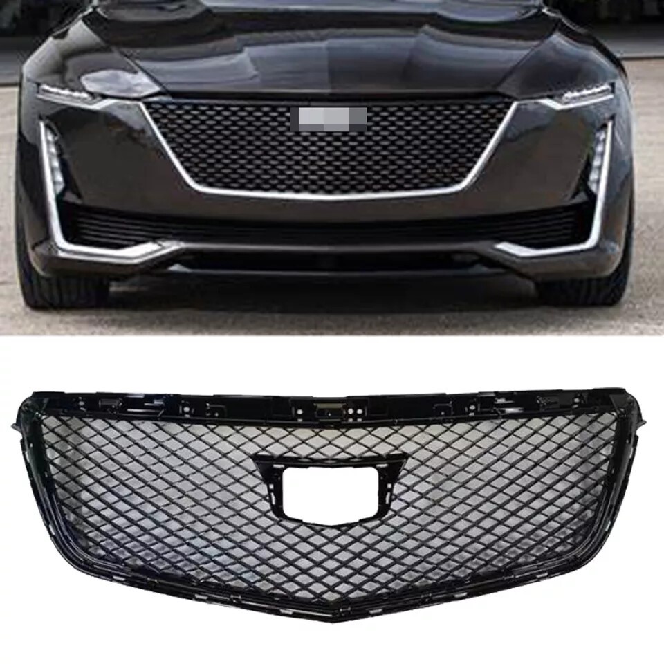 Front Bumper Grille Grill For Cadillac ATS 2015-20 Black Mesh Honeycomb Style