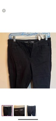 Old Navy Women's High Rise Pixie Black Never Fade Seceret Slim Pocket Pants