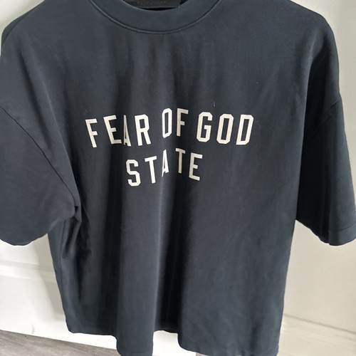 Fear Of God Essentials Kids Black Heavy T-shirt - Size 12 - Picture 3 of 9