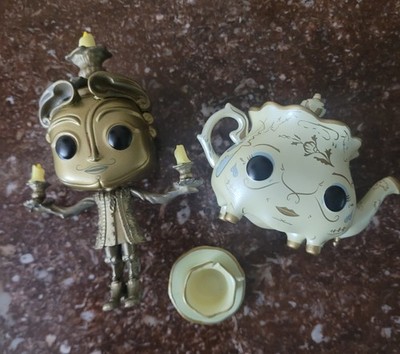 Funko Pop Beauty & The Beast Mrs Potts W/Chip Lumiere Set *NO Box* SHE RATTLES
