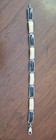 925 China Stamped: Vintage; Sterling 925 Black & Pearl Enamel Link Bracelet 7.1” — photo 6