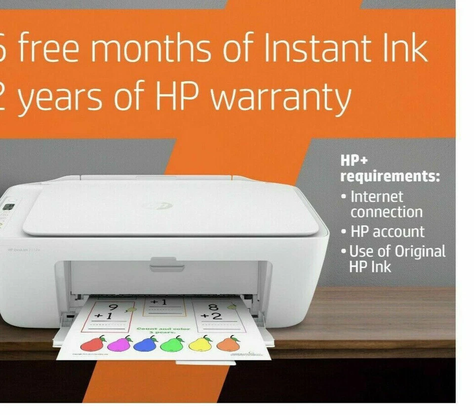 New HP 2842e/2852e/2855e Wireless Printer-Copy-Scan+Free INK-Back College GIFT - Image 3 of 4