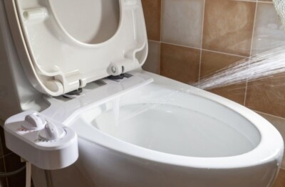 Bidet Aufsatz WC Popo-Dusche mit Warmwasser - Intimdusche - Luxus-Edition