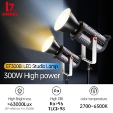 JINBEI EF-300BI EF300BI 300W Bi-Color COB LED Video Photography Light 2700-6500K