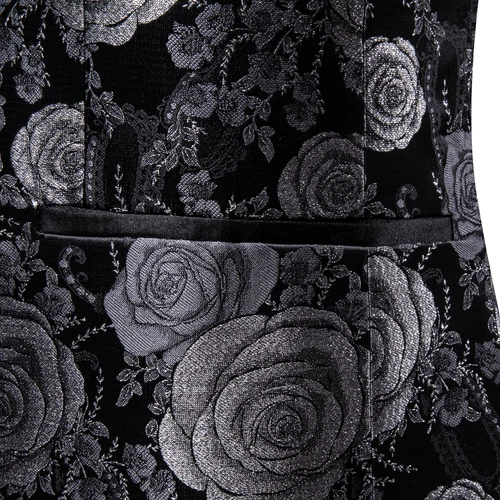 Para Hombres Floral Esmoquin Cena Chaqueta Calce Regular Chal Solapa Paisley Baile de graduación Fiesta Traje - Imagen 130 de 236