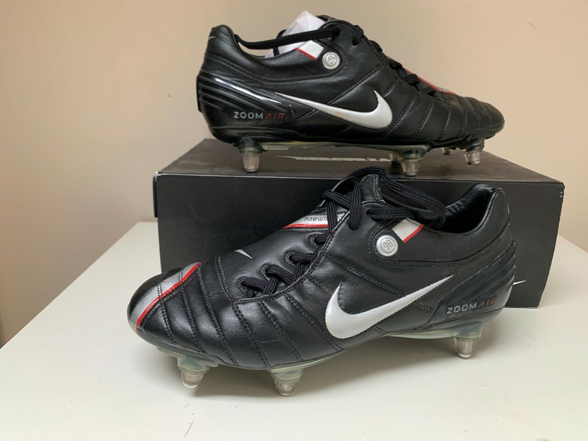 NIKE AIR ZOOM TOTAL 90 AZT Black SOCCER FOOTBALL BOOTS CLEATS 8,5