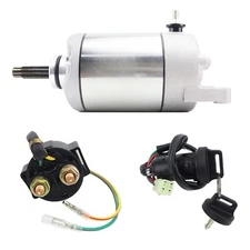Starter Motor with Relay for Honda Sportrax 400EX TRX400EX & Ignition Key Switch