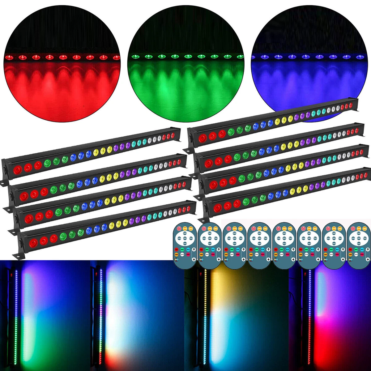 72W 24LED Wall Washer Bühnenlicht RGB DMX DJ Party Bühnenbeleuchtung Lichtleiste