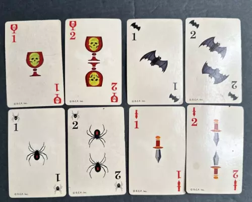 Dark Shadows 1968 Replacement LOT OF 8 CARDS Spider Goblet Dagger Bat Poison
