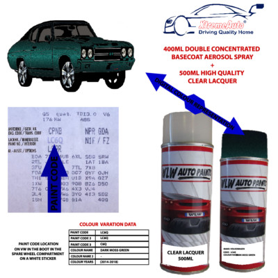 FÜR VW FÜR VW AEROSOLLACK SPRÜHLACK DUNKELMOOSGRÜN,LC6Q,C6Q grün