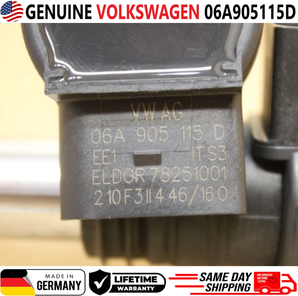 GENUINE VW x4 Ignition Coils For 1999-2007 Volkswagen Audi 1.8L 2.7L, 06A905115D - Image 3 of 4