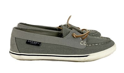 sperry canvas slip on womens