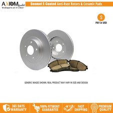 Axiom Front Geomet Coated Brake Rotors Ceramic Pads for 11-21 Dodge Durango