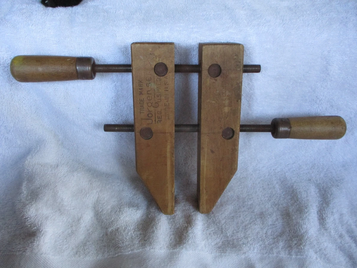 Antique jorgensen wood sale clamps