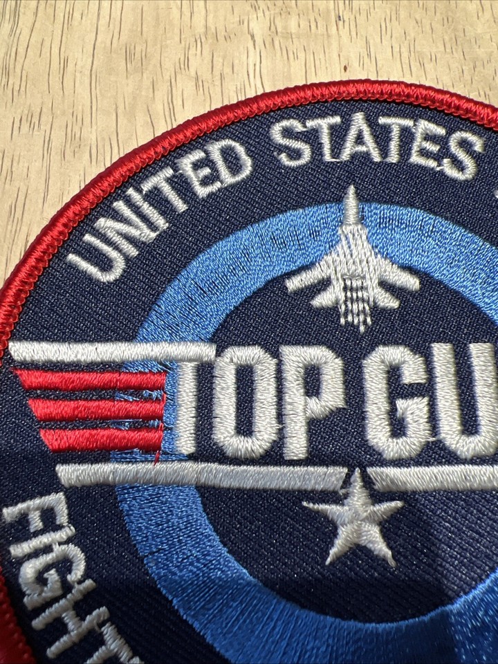 USN NAVY TOP GUN FIGHTER WEAPONS SCHOOL PATCH NAVAL AVIATION VETERAN ...