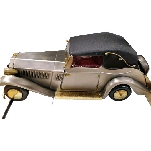 MCM Vintage Rolls Royce Convertible Musical Liquor Decanter & 4 Shot Glass Set